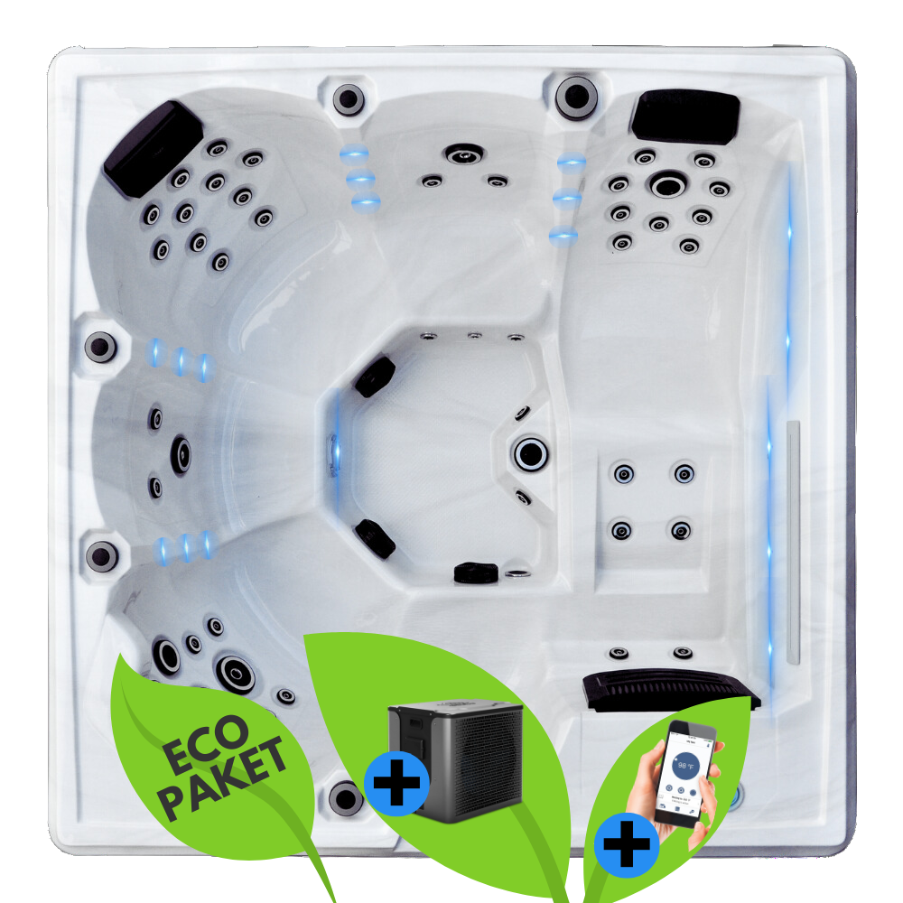 LAXspa 6 - Eco-Paket - Whirlpool für 6 Personen mit 1 Liege